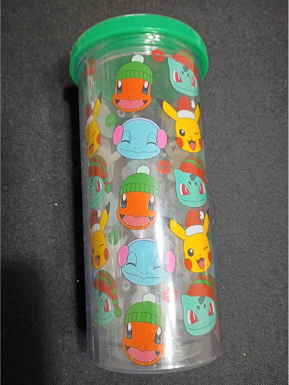 Sleigpokemon Themed 20oz Tumbler with Green Lid